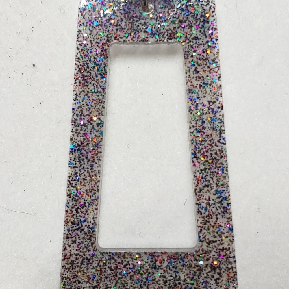 Earrings Multi. Color Glitter Studs - Picture 2 of 4